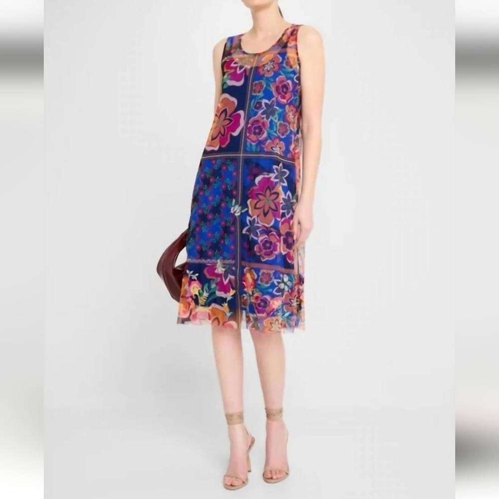 JOHNNY WAS Mazzy Midi Embroiderd Dress NWT Size S Vibrant Colorful - Picture 2 of 12